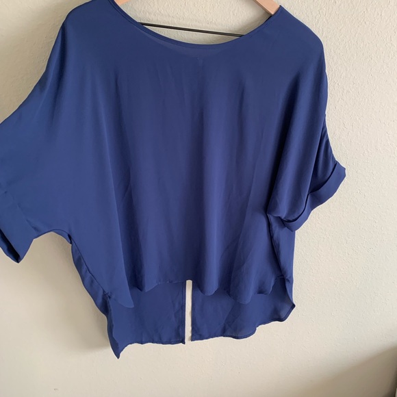 Lumiere | Zip Up Back Dolman Hi-Low Boxy Top - Picture 2 of 5